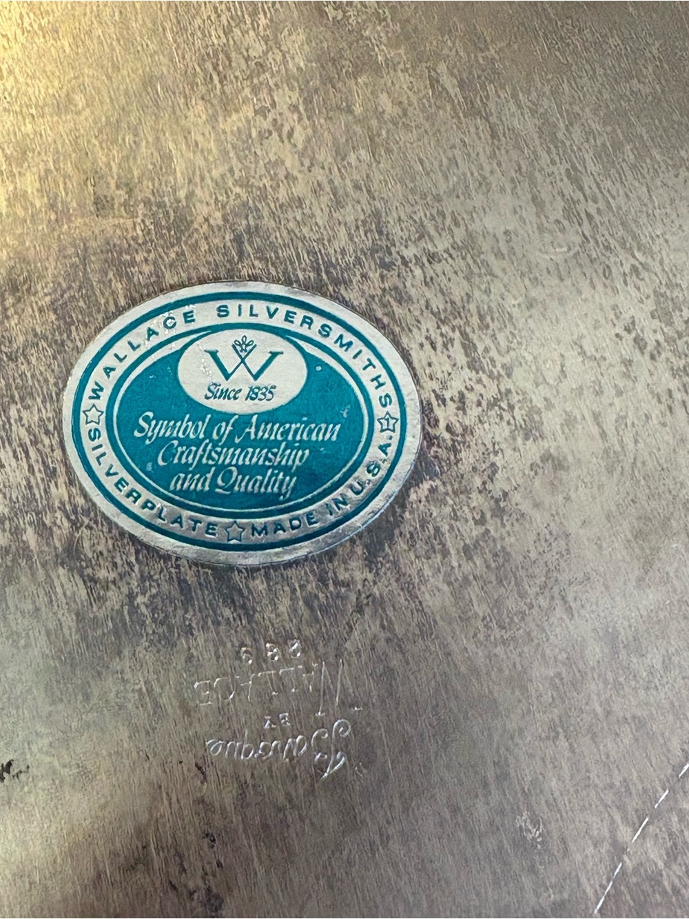 Vintage Wallace Baroque Silverplate Tray 13.25” - Picture 4 of 15